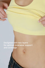 Haut court à col rond - Noir