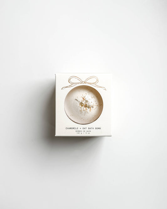 Bombe de bain à la camomille et à l'avoine