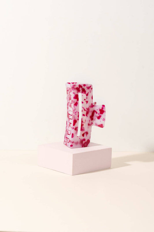 Pince à cheveux moyenne : Paradis rose