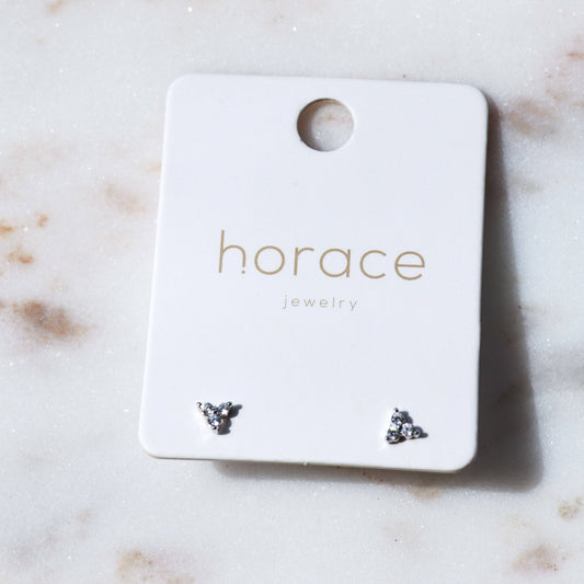 Clous d'oreilles à tige triangulaires en argent sterling Infa