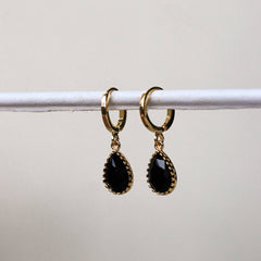 Boucles d'oreilles Dipo - Noir