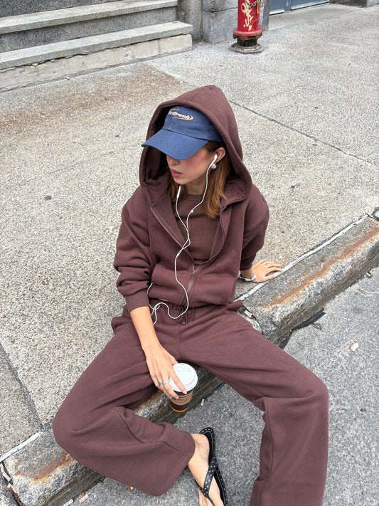 Jogger jambe ample «Everyday» - Brun