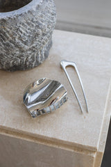 Pince à cheveux en métallique Ludi - Argent poli