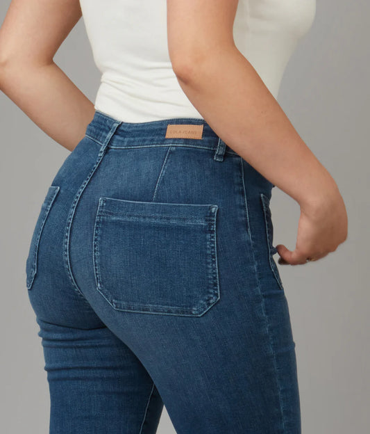 Jean bootcut taille mi-haute GENE