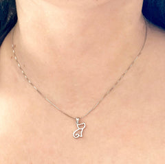 Collier chat : Argent