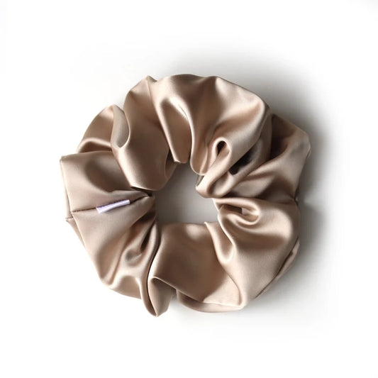 Chouchou large en satin - Champagne