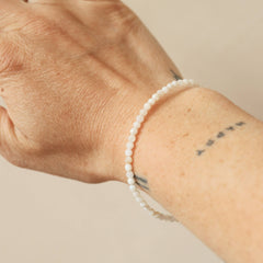 Wilya - Bracelet en pierre naturelle de jade blanc