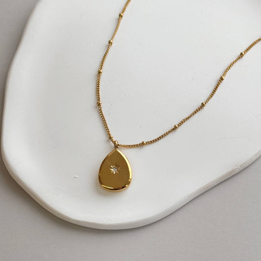 Collier Pendentif Goutte d'Eau Deripo