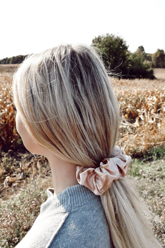 CHAMPAGNE - Chouchou en soie Mulberry