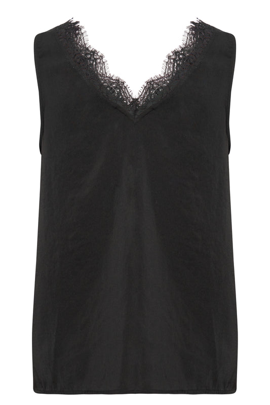 Camisole noir à dentelle - Katina