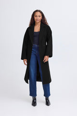 Manteau Jannet avec ceinture - Noir