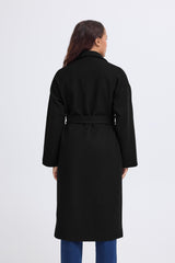Manteau Jannet avec ceinture - Noir