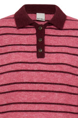 Polo Sage - Rose et Bourgogne