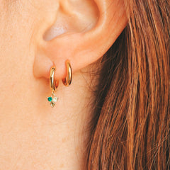 Boucles d'oreilles Firo en zircon vert