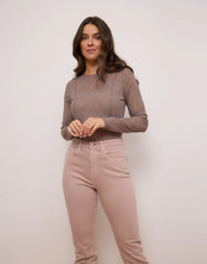 JEANS EMILY COUPE AJUSTÉE / PINK SAND