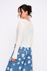 Cardigan Anita- Blanc