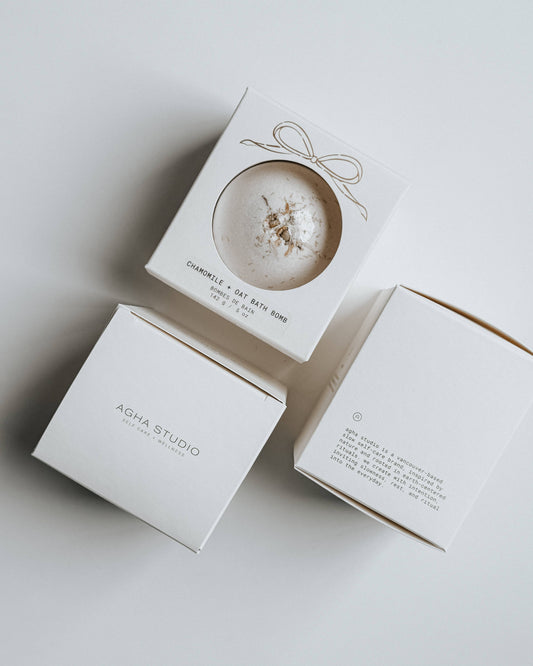 Bombe de bain à la camomille et à l'avoine