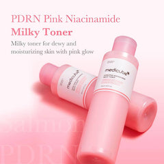 Medicube PDRN Tonique lacté rose à la niacinamide