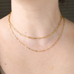 Collier Amber : Or jaune