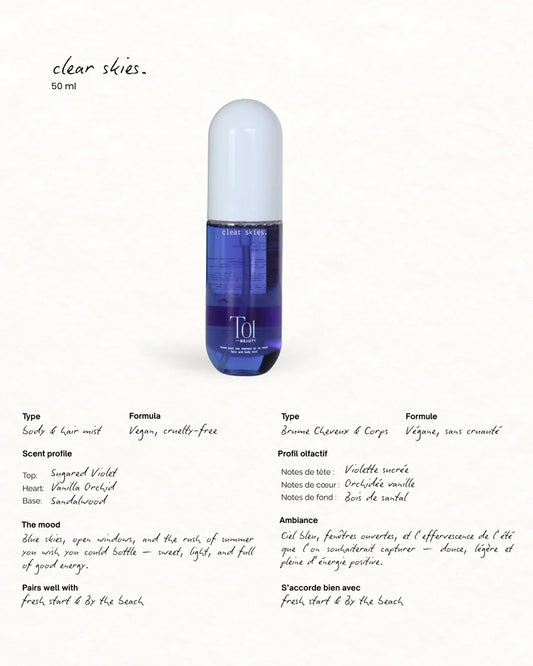 Brume Cheveux & Corps - Clear skies 50 ml