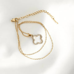 Collier Trèfle : Or jaune