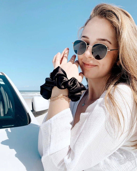 ONYX - Chouchou en soie de mûrier