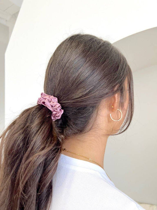 MAUVE - Petit chouchou en soie