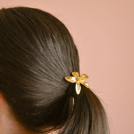 Élastique à cheveux Fleur d'or