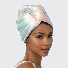 Serviette à cheveux recouverte de satin - Aura