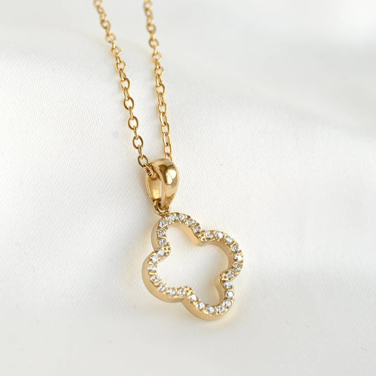 Collier Trèfle : Or jaune