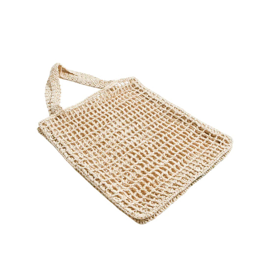 Sac crochet beige