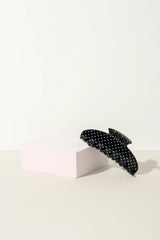 Pince croissant polka dot -Noir