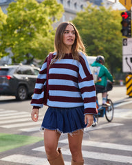 Tricot Mélina - Rayures bleu