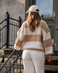 Tricot Mélina - Rayures crème