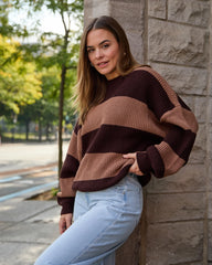 Tricot Mélina - Rayures brune