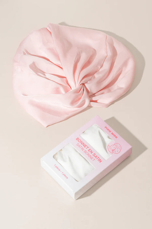 Bonnet de satin - Rose