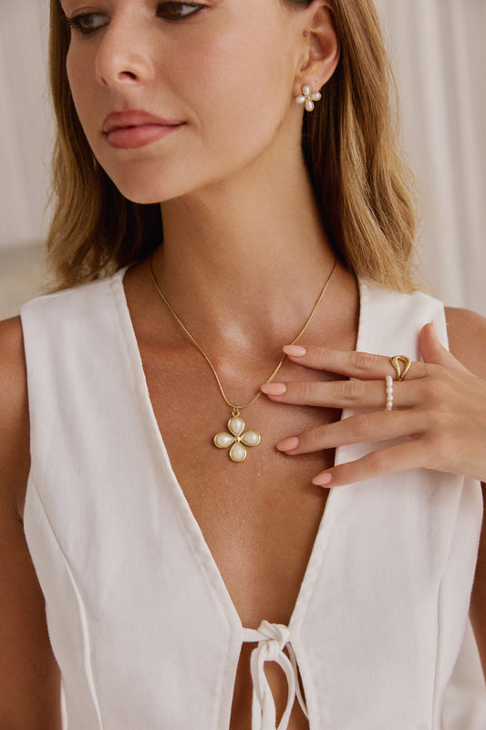 Boucles d'oreilles - Fleurs or