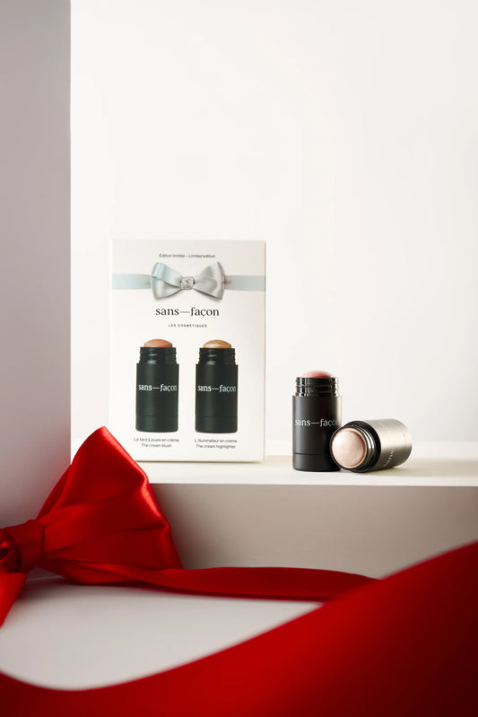 Le coffret fard à joues et illuminateur en crème