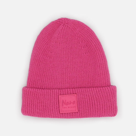 Tuque en tricot - Super rose