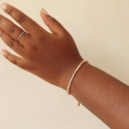 Wilya - Bracelet en pierre de soleil en pierre naturelle
