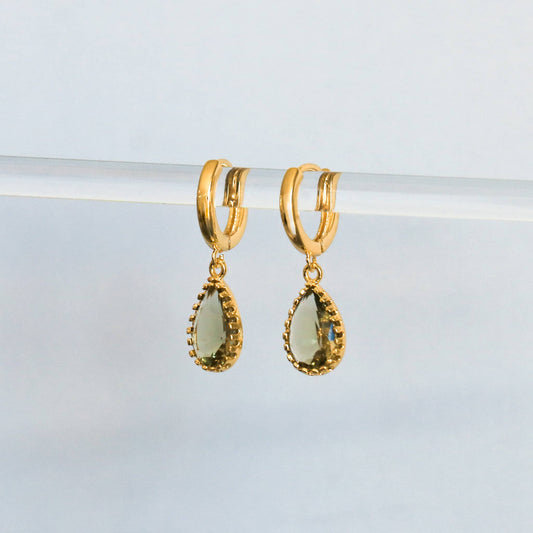 Boucles d'oreilles Dipo - Olive