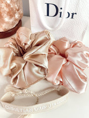 CHAMPAGNE - Chouchou en soie Mulberry