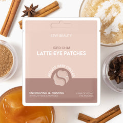 Patchs pour les yeux énergisants et raffermissants pour les yeux glacés au chaï latte