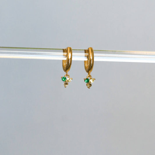 Boucles d'oreilles Firo en zircon vert