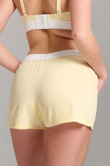 Short en coton biologique côtelé - Limonade