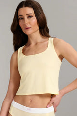 Camisole en coton biologique côtelé - Limonade