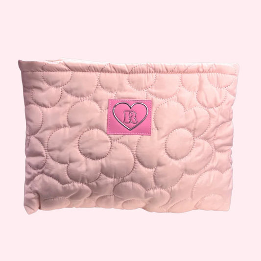 Trousse de maquillage puffy à fleurs