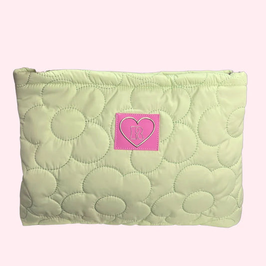 Trousse de maquillage puffy à fleurs