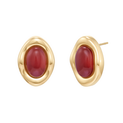 Boucle d'oreilles Bordeaux or
